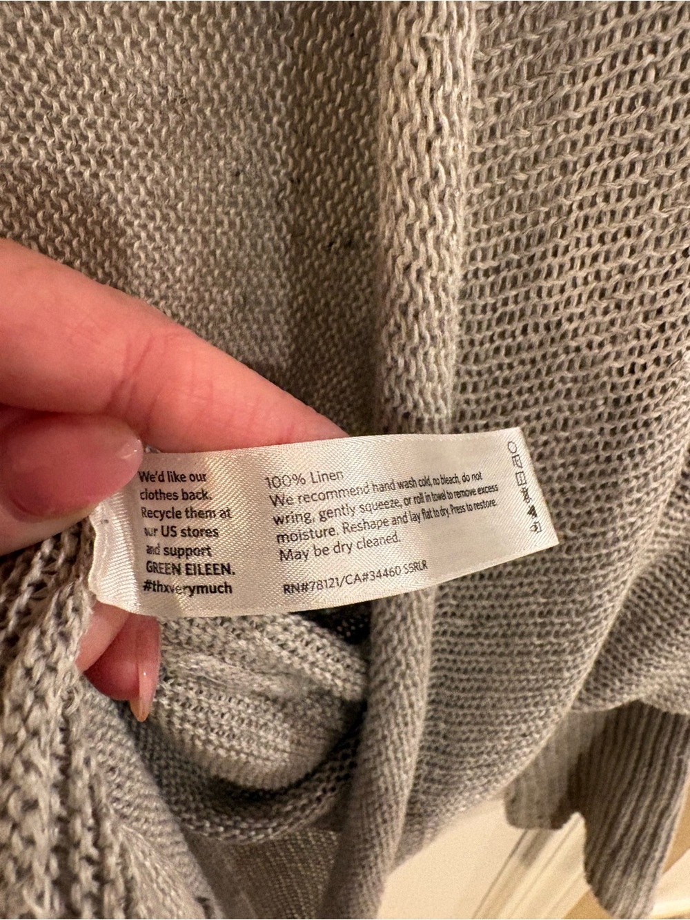 Eileen Fisher Organic Linen Open Front Cardigans Medium relaxed natural luxury - Picture 6 of 9